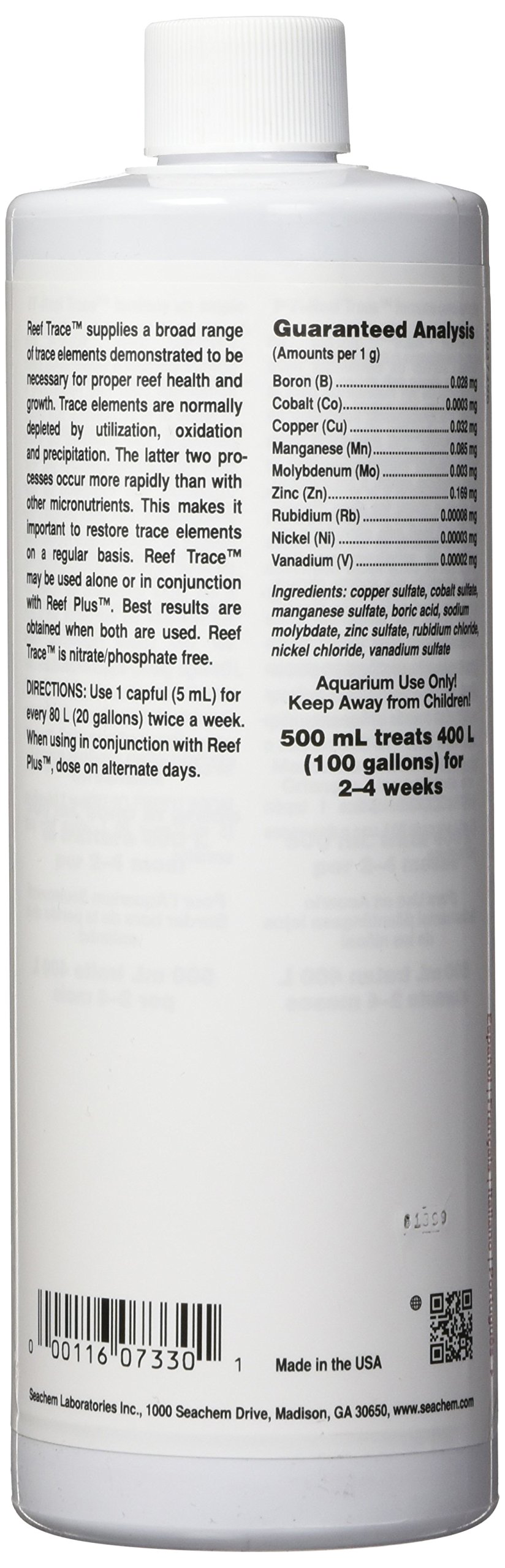 Seachem Reef Trace 08057A integratore oligoelementi marino liquido