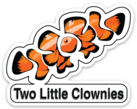 Two Little Fishies Two Little Clownies adesivo pesci 1 pz