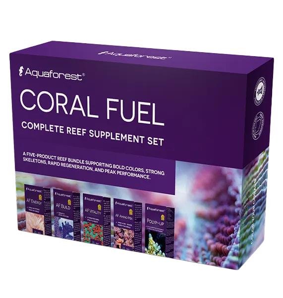 Aquaforest Coral Fuel set integratori coralli SPS LPS crescita colore