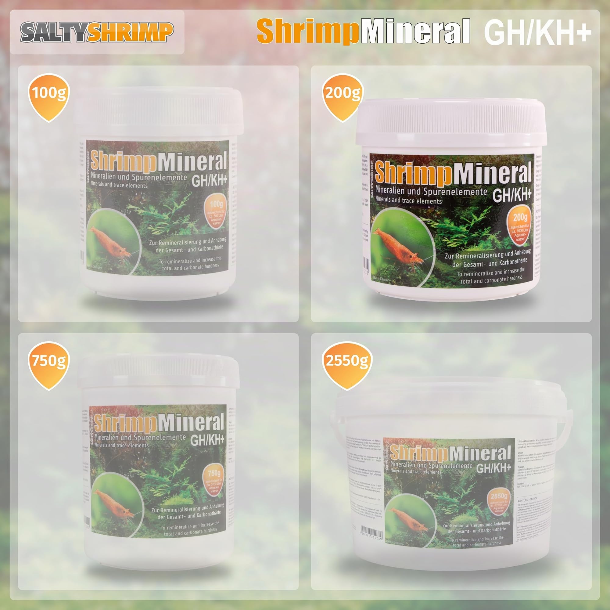 SaltyShrimp Shrimp Mineral GH/KH+ sali gamberetti osmosi