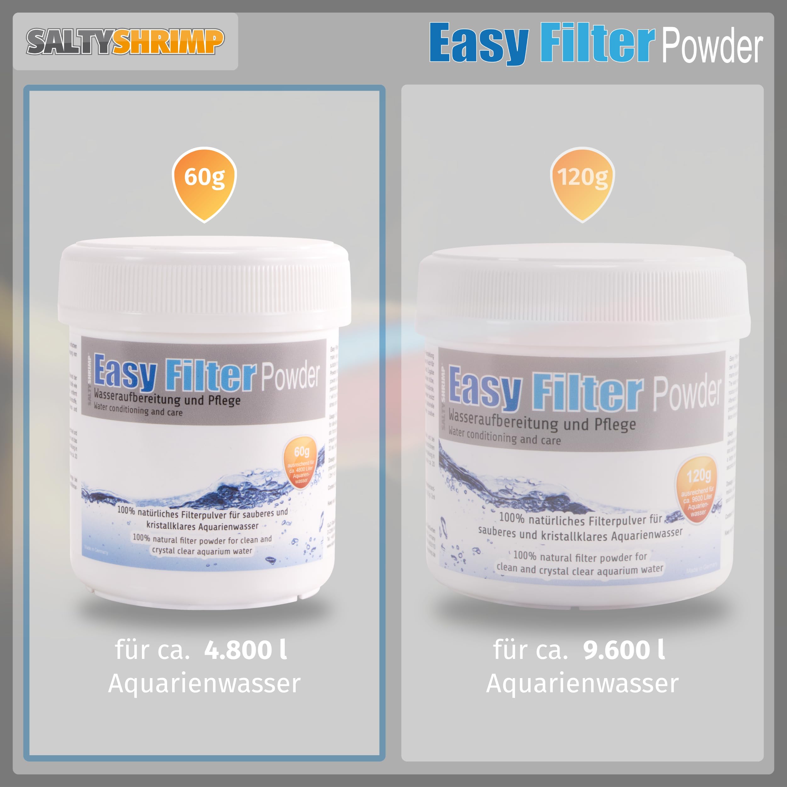 SaltyShrimp Easy Filter Powder 120 g filtro liquido cloro