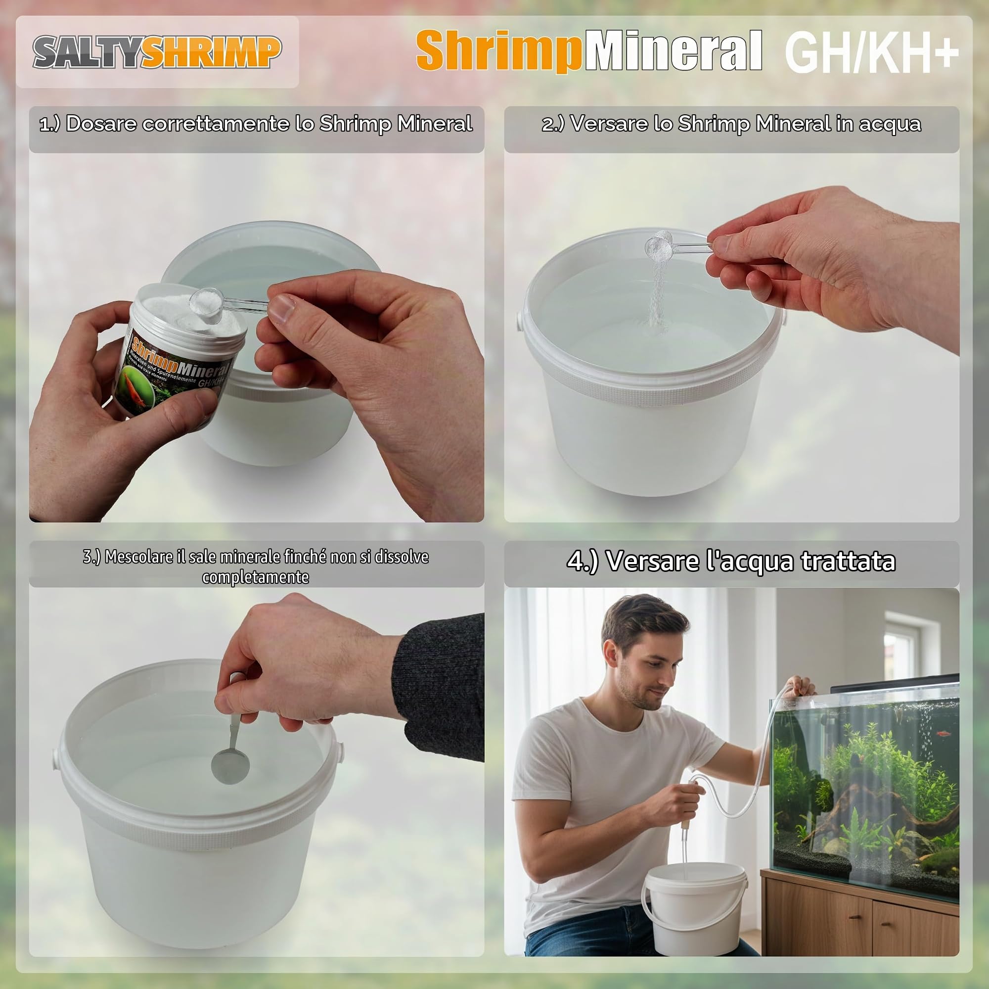 SaltyShrimp Shrimp Mineral GH/KH+ sali remineralizzanti osmosi
