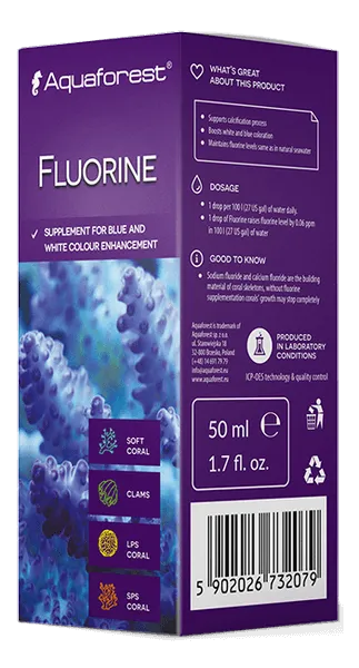 Aquaforest Fluorine integratore fluoro reef per coralli SPS