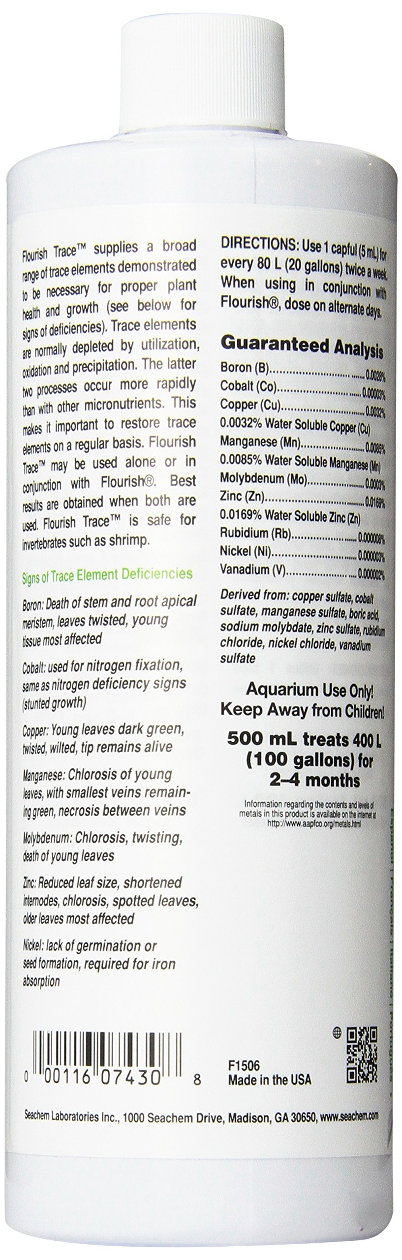 Seachem Flourish Trace microelementi 500 ml piante