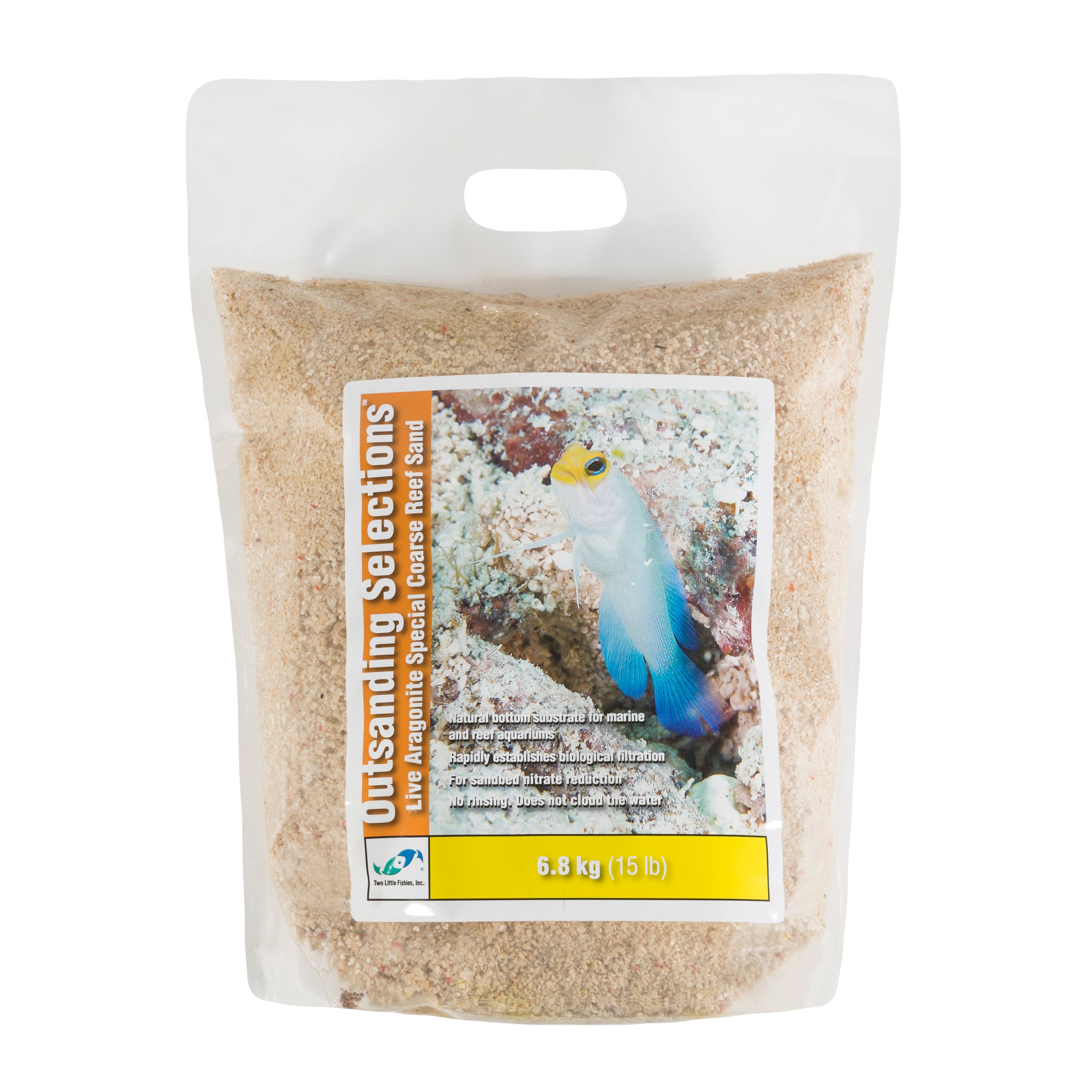 Two Little Fishies OutSanding Live Aragonite sabbia reef 2-3 mm