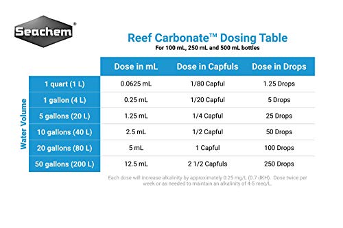 Seachem Reef Carbonate additivo KH marino 500 ml