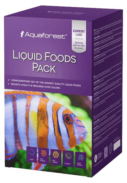 Aquaforest Liquid Foods Pack alimento liquido 4 pezzi per coralli