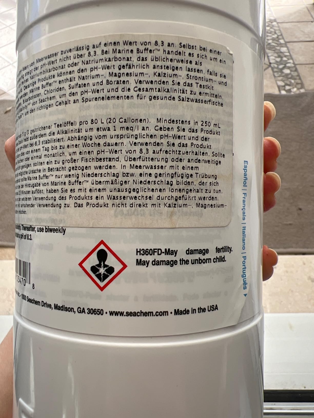 Seachem Marine Buffer Tampone pH Marino 1 kg pH 8,3