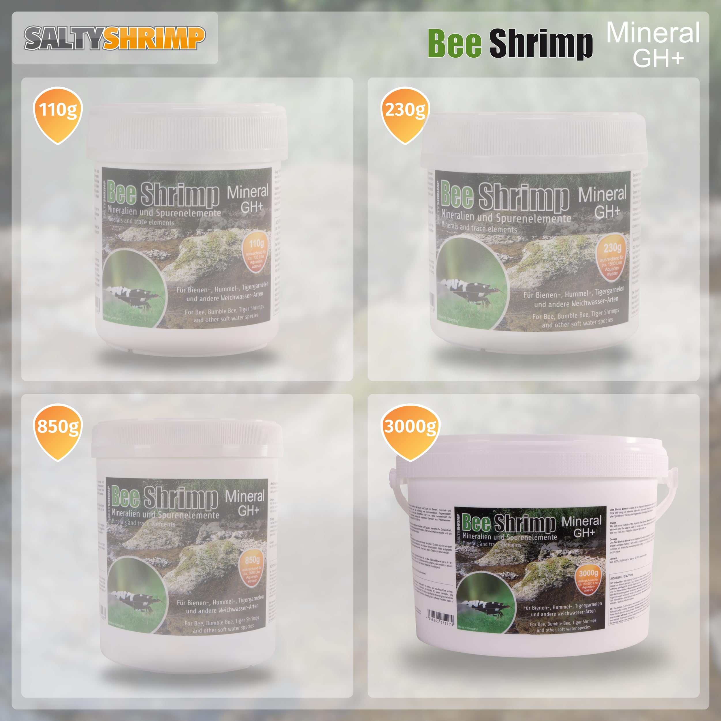 SaltyShrimp Bee Shrimp Mineral GH+ sale minerale acqua osmosi GH