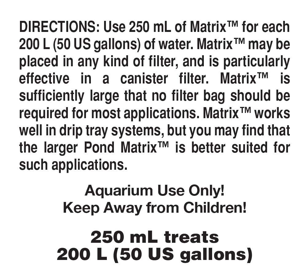 Seachem Matrix 250 ml materiale filtrante biologico pietra