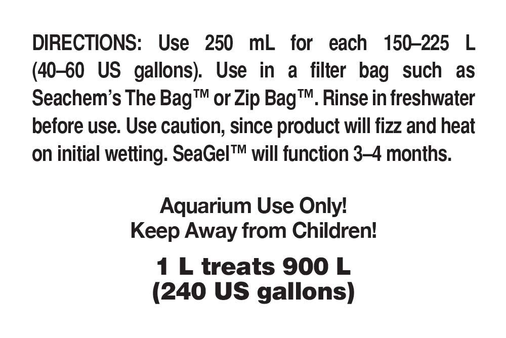 Seachem SeaGel materiale filtrante 1 l antifosfati carbone