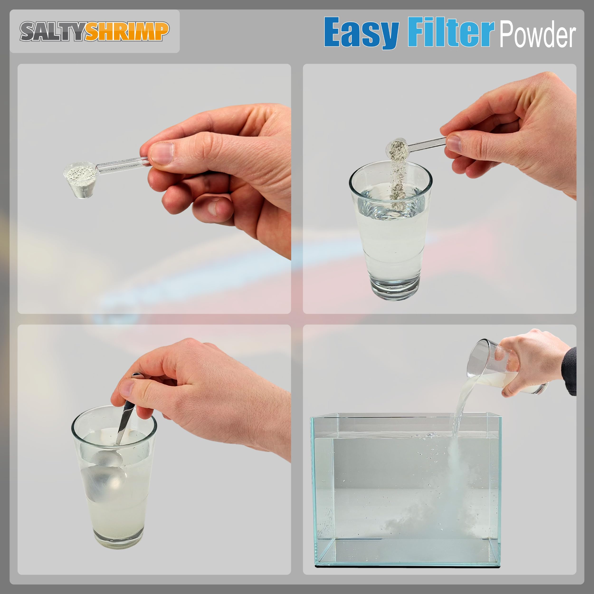 SaltyShrimp Easy Filter Powder 120 g filtro liquido cloro