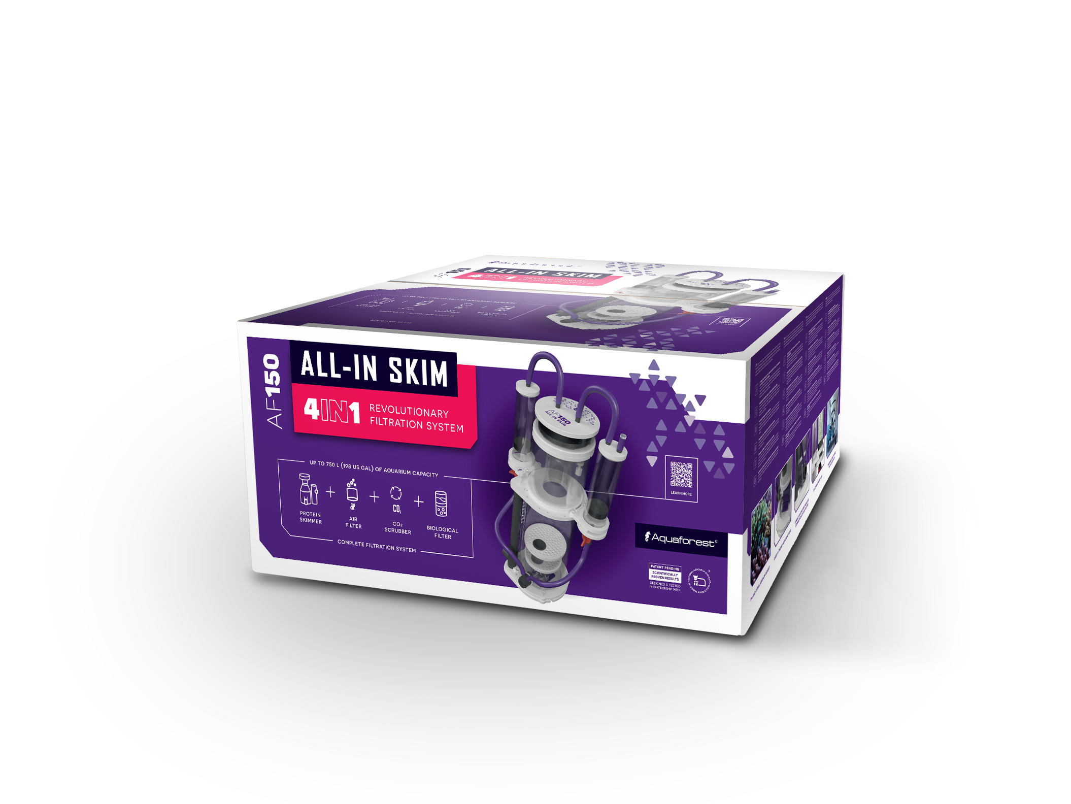 Aquaforest All-in Skim 150 schiumatoio marino 4-in-1 CO2