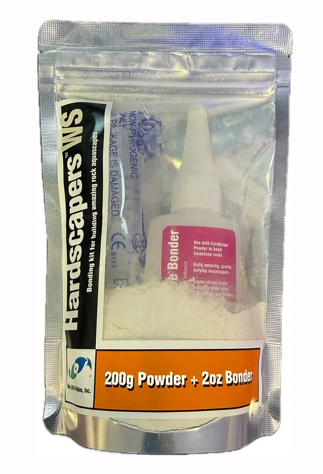 Two Little Fishies Adhesives Hardscapers WS kit colla rocce bianche