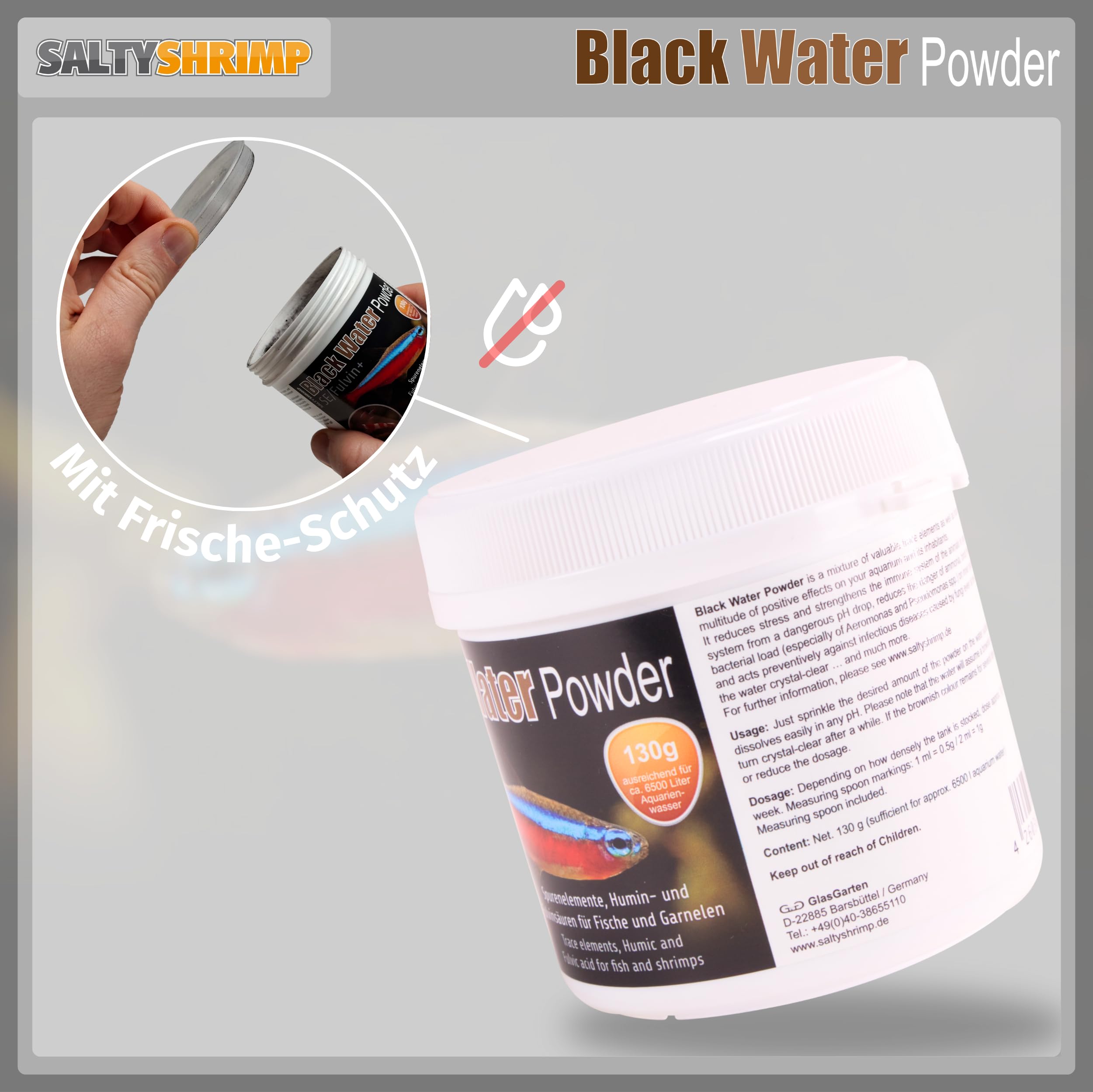 SaltyShrimp Black Water Powder SE condizionatore 130 g