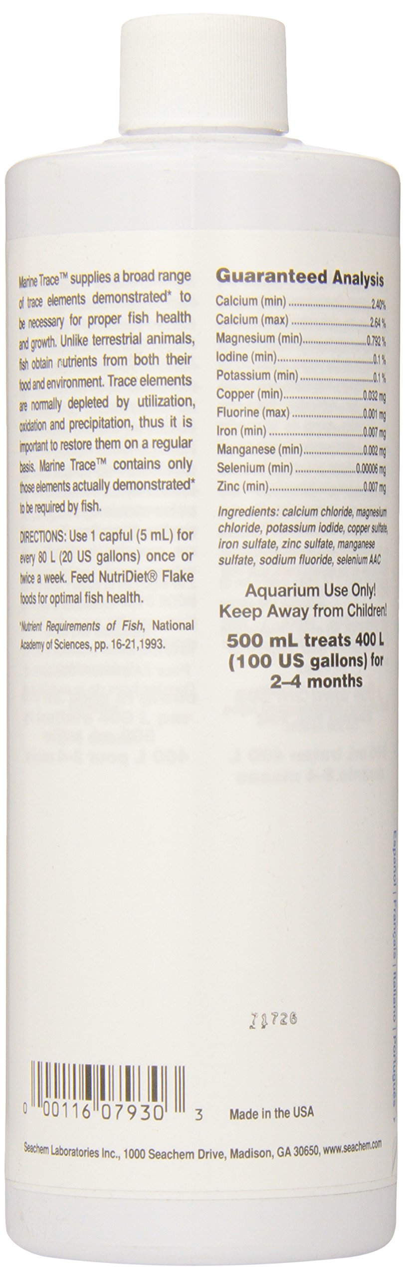 Seachem Saltwater Marine Trace oligoelementi 500 ml