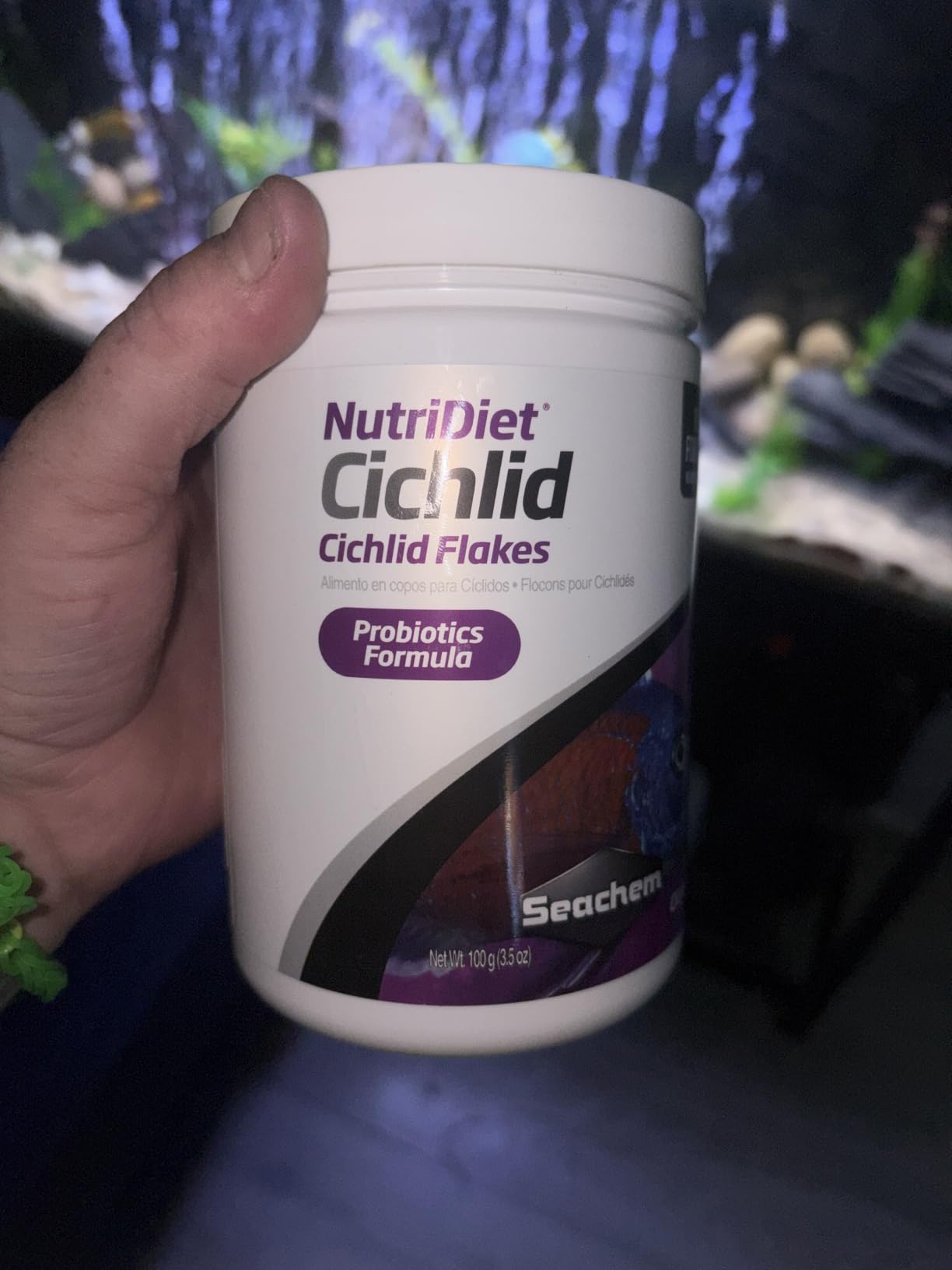 Seachem NutriDiet Cichlid Flakes mangime fiocchi 99 g aglio