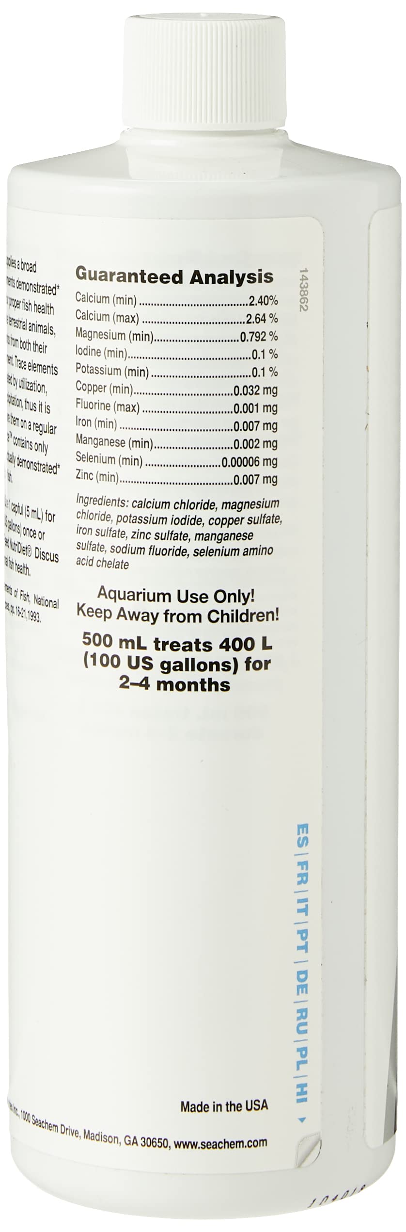 Seachem Discus Trace Integratore Discus 500 ml Microelementi
