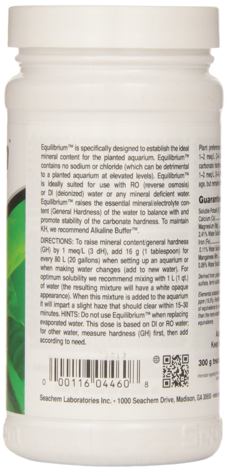 Seachem Equilibrium 300 g sali minerali GH acqua osmosi