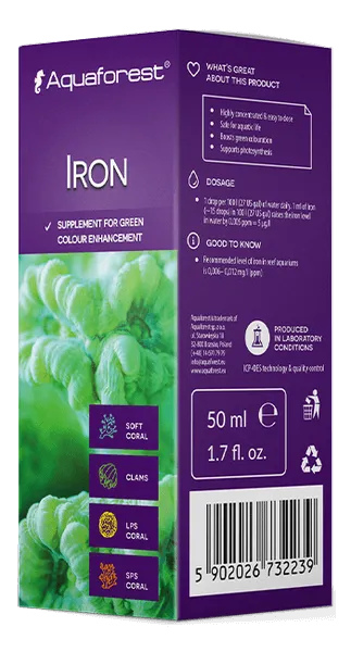 Aquaforest Lab Iron integratore ferro coralli verdi