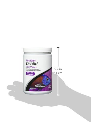 Seachem NutriDiet Cichlid Flakes mangime fiocchi 99 g aglio
