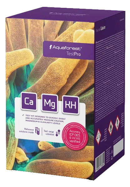 Aquaforest TestPro Pack test Ca KH Mg marino