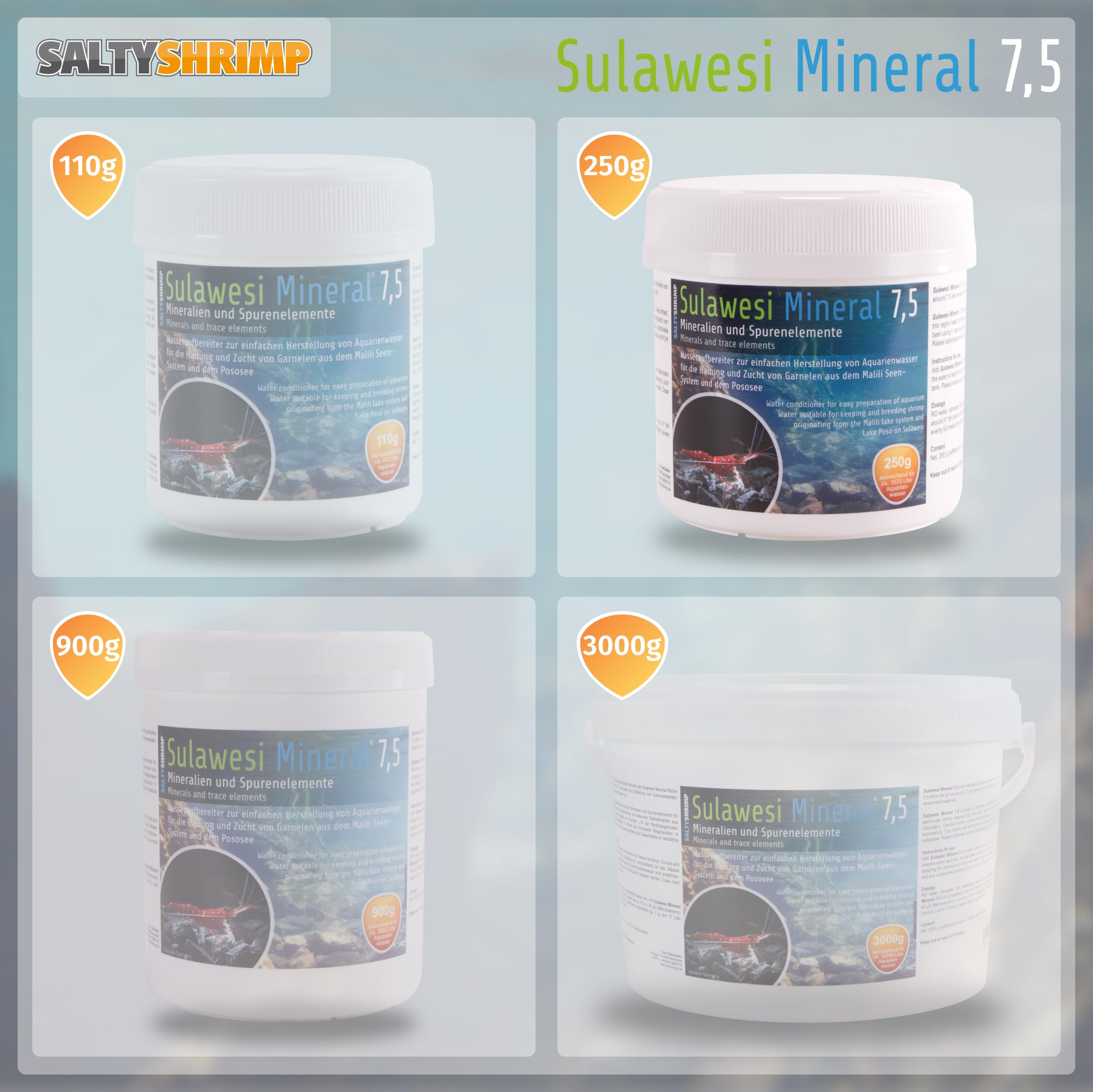 SaltyShrimp Sulawesi Mineral 7.5 sali gamberetti 250 g