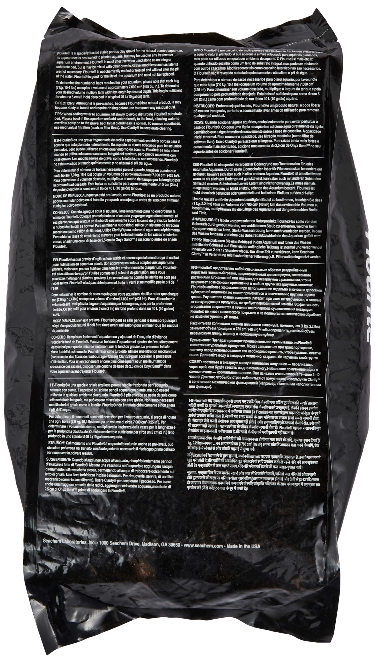 Seachem Flourite Substrato Acquario 7 kg Argilla Porosa