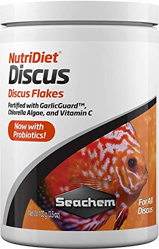 Seachem NutriDiet Discus Flakes mangime pesci 100 g probiotico