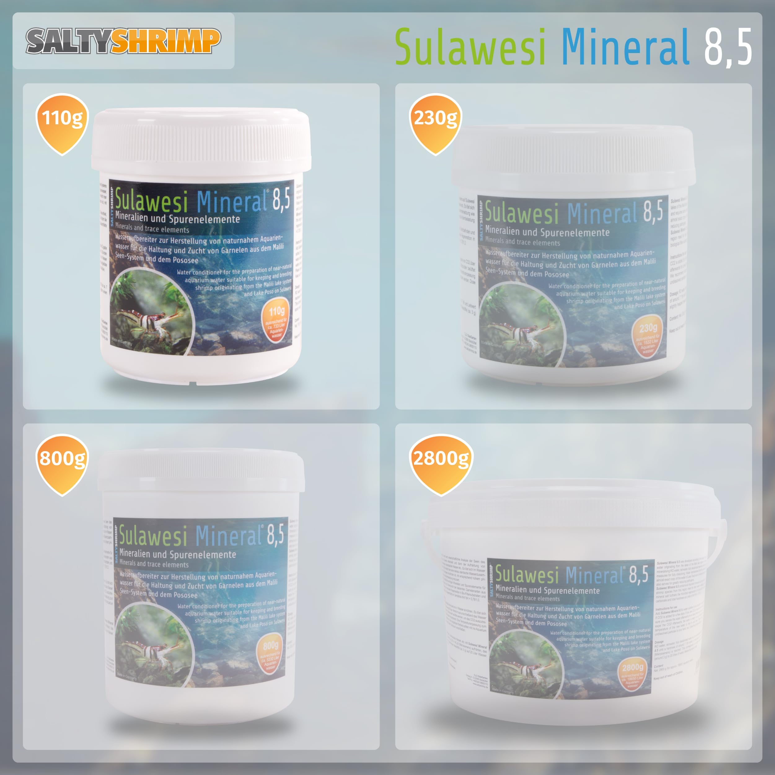 SaltyShrimp Sulawesi Mineral 8,5 sale gamberetti 110 g