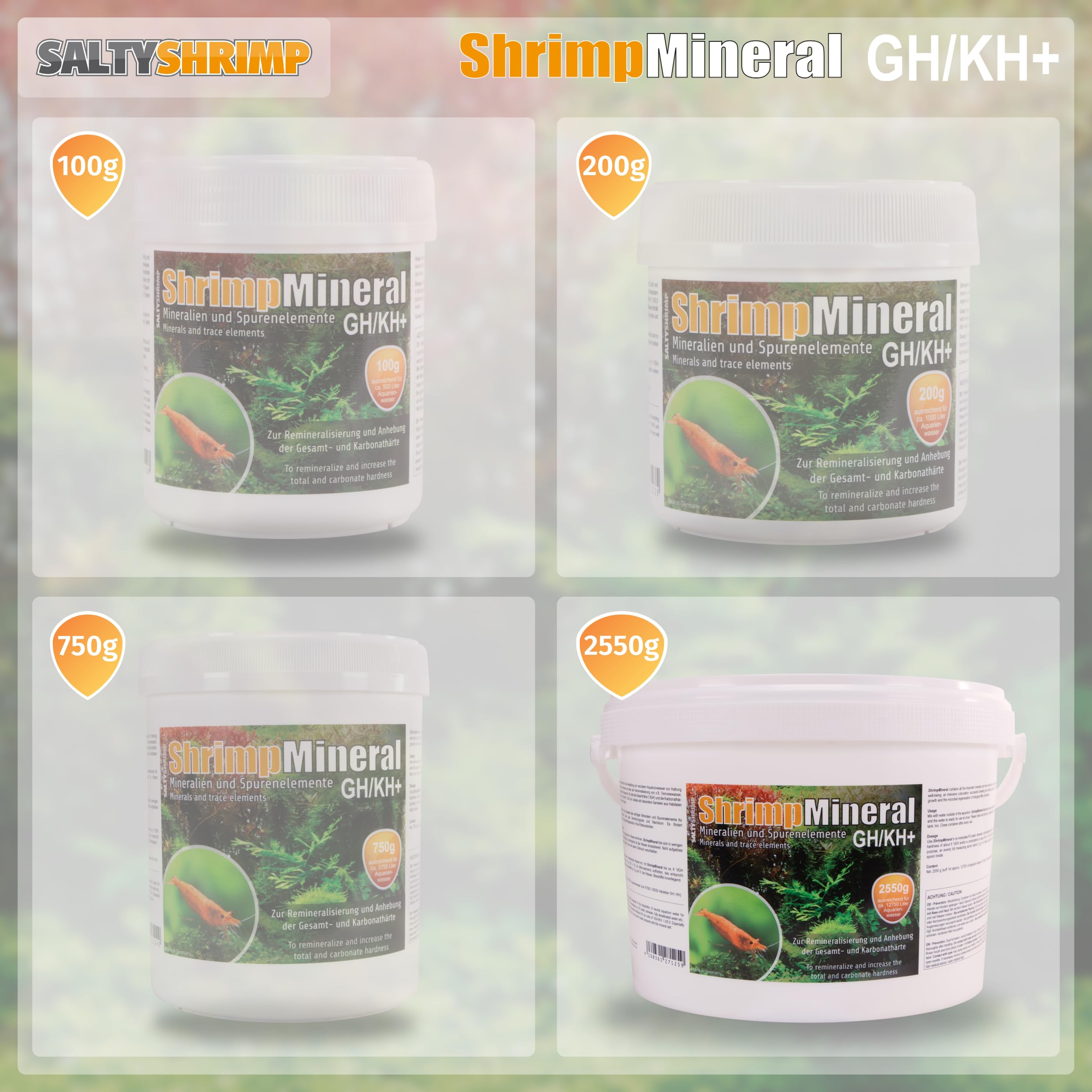 SaltyShrimp Shrimp Mineral GH/KH+ sali 2,55 kg pH neutro