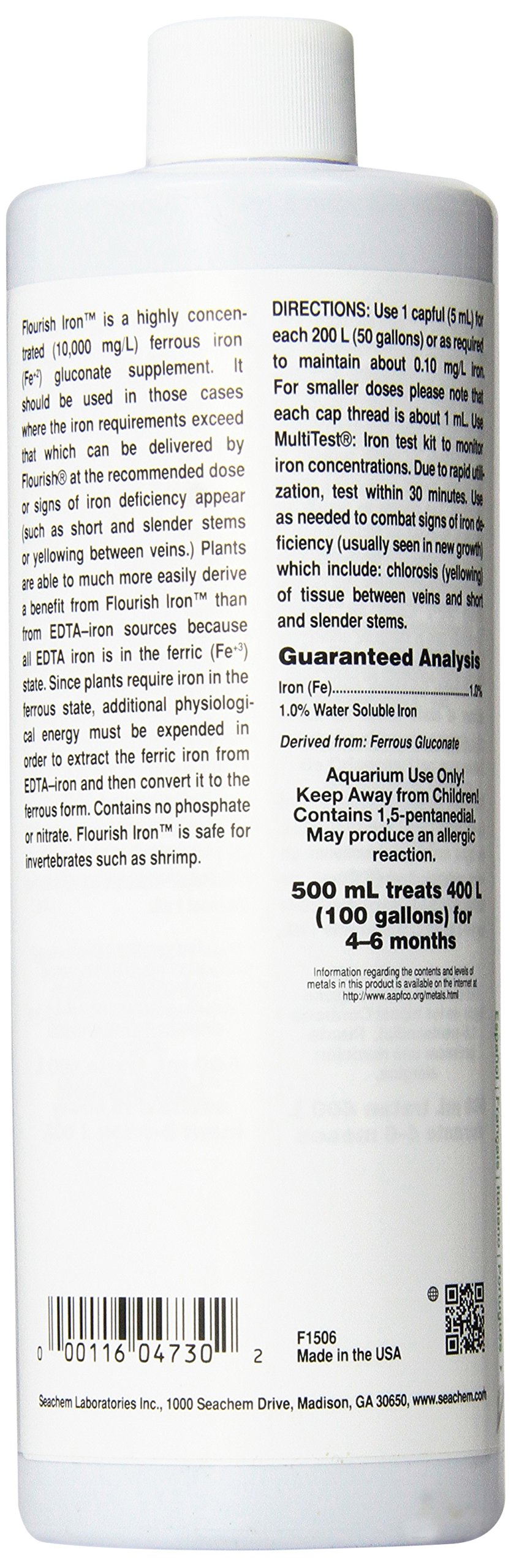 Seachem Flourish Iron fertilizzante ferro 500 ml piante